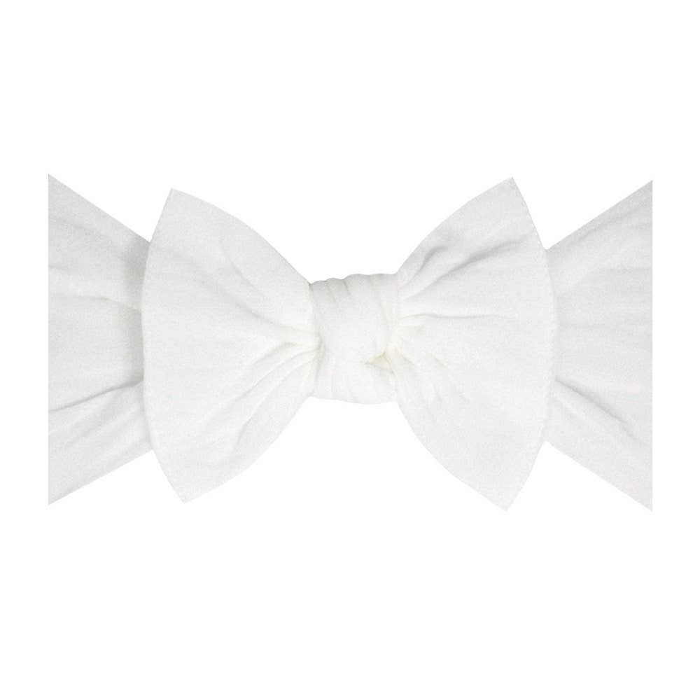 Baby Bling® The Original Knot soft nylon headband: White hair bowsBaby Bling BowsTAYLOR + MAX