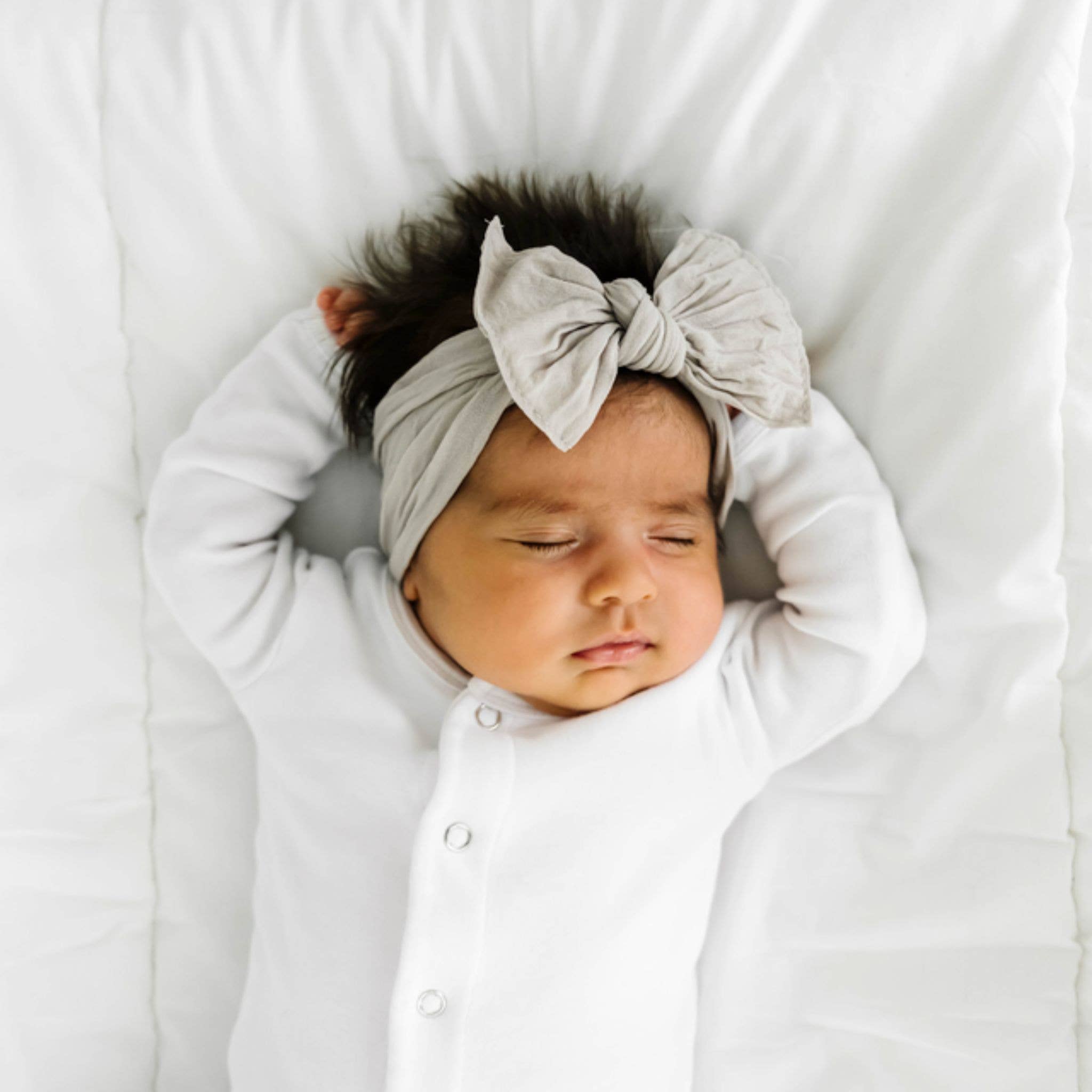 Baby Bling® The Original Knot soft nylon headband: White hair bowsBaby Bling BowsTAYLOR + MAX