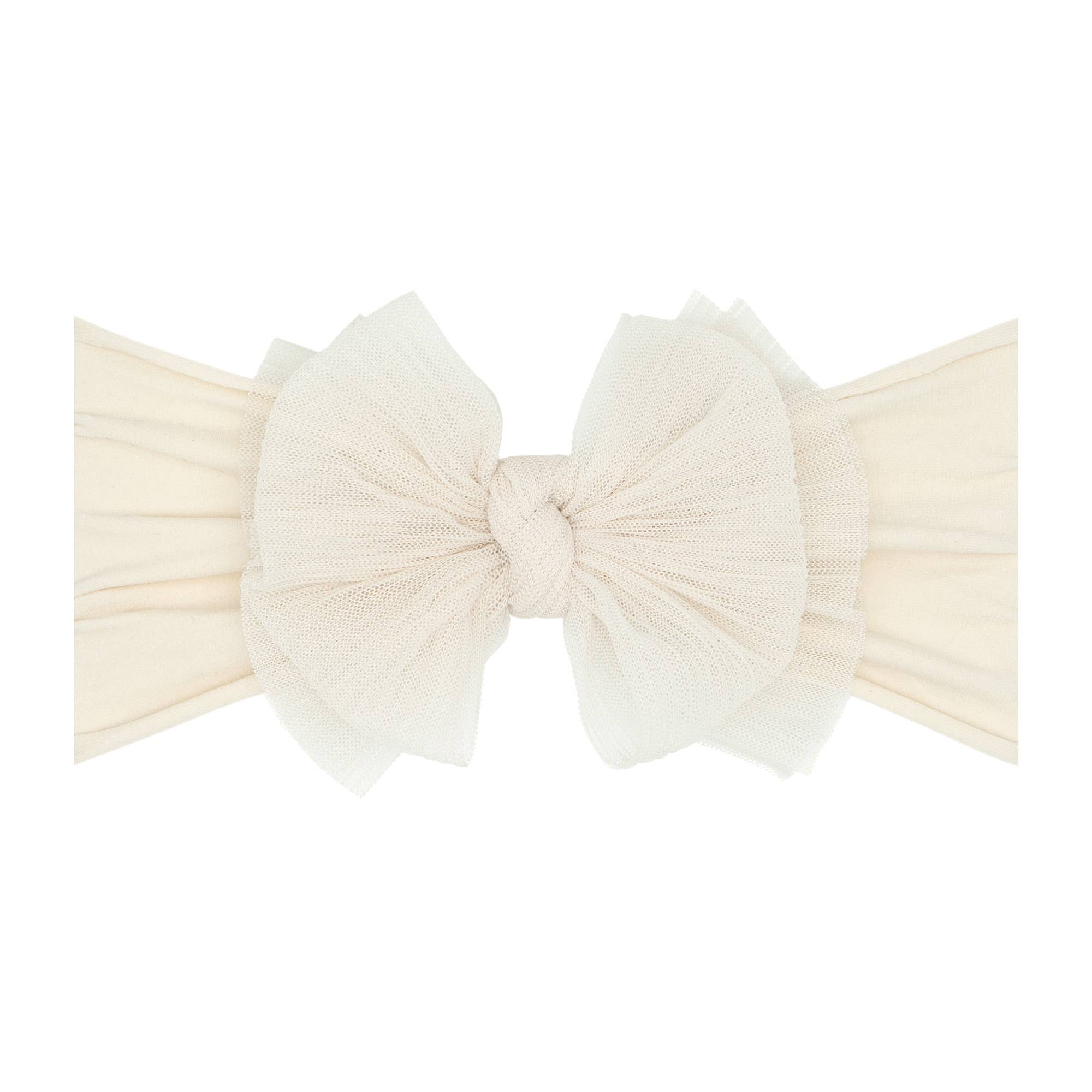 Baby Bling® Tulle FAB® soft nylon headband with tulle bow: Pleated Blush hair bowsBaby Bling BowsTAYLOR + MAX
