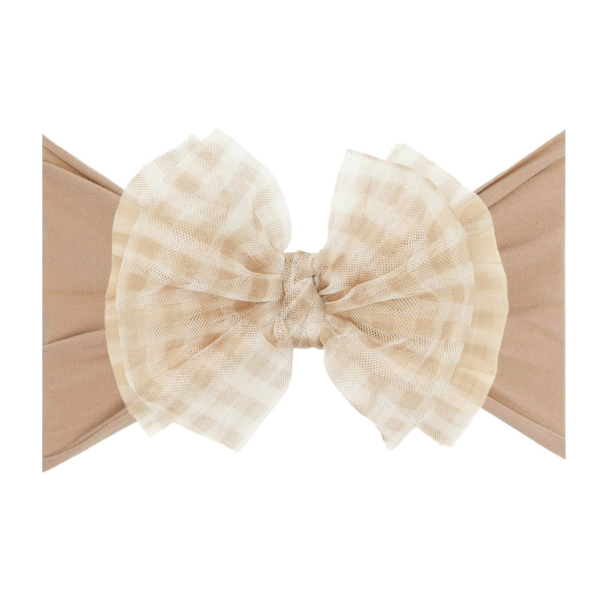 Baby Bling® Tulle FAB® soft nylon headband with tulle bow: Pleated Blush hair bowsBaby Bling BowsTAYLOR + MAX