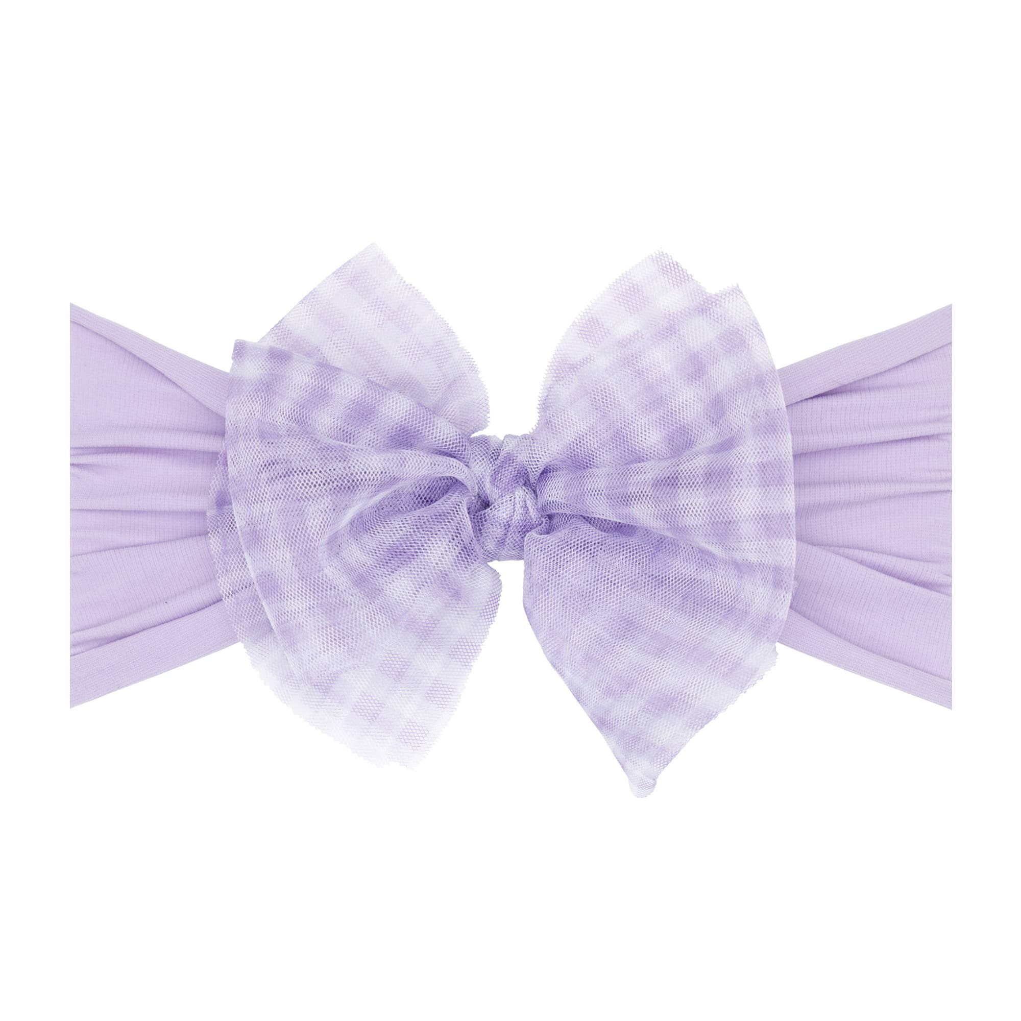 Baby Bling® Tulle FAB® soft nylon headband with tulle bow: Pleated White hair bowsBaby Bling BowsTAYLOR + MAX
