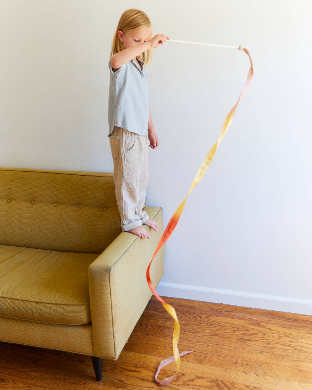Boho Rainbow Silk & Wood Streamer - Wand for Pretend Play Activity ToysSarah’s SilksTAYLOR + MAX