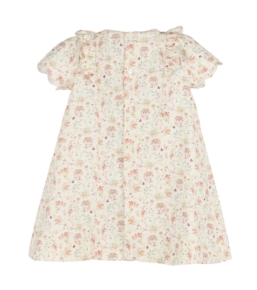 Burgundy Whimsical Floral Smocked Ruffle Dress Baby & ToddlerLuli and MeTAYLOR + MAX