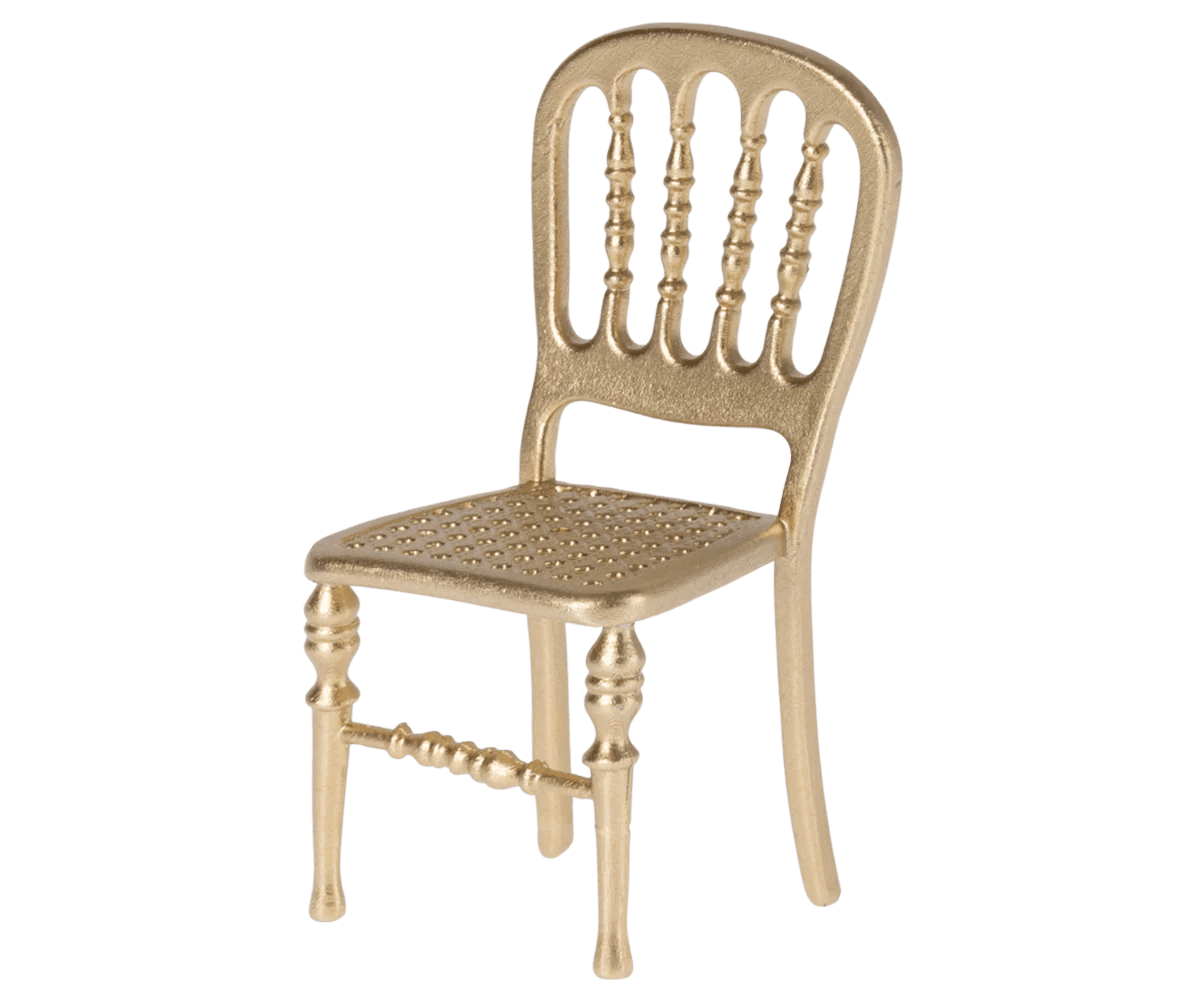 Chair, Mouse | Gold Dollhouse furnitureMailegTAYLOR + MAX