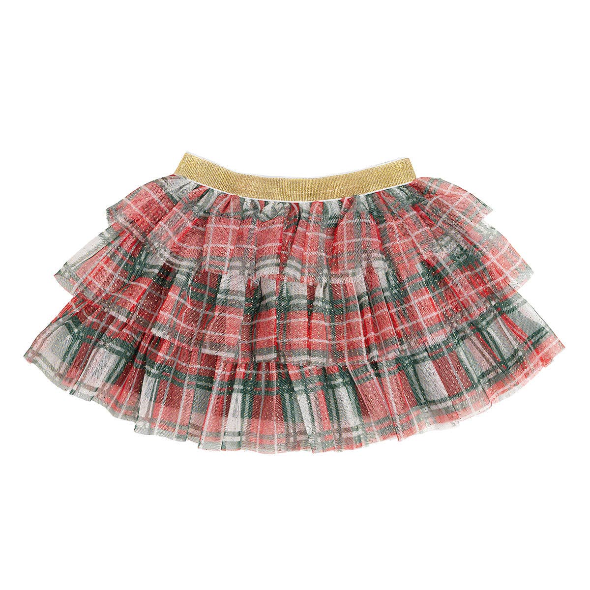 Christmas Plaid Tiered Tutu - Dress Up Skirt - Holiday Tutu: 6 - 8Y Sweet WinkTAYLOR + MAX