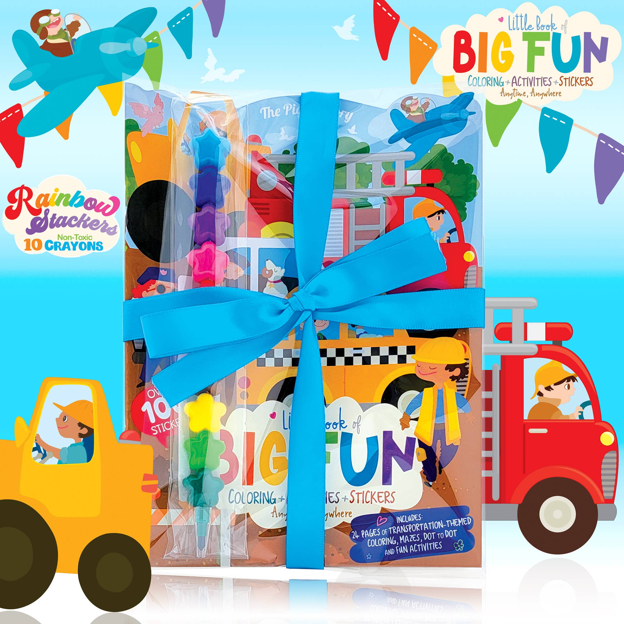 Crazy Car Town Activity & Coloring Gift Pack for Kids Coloring Books & Drawing ToysThe Piggy StoryTAYLOR + MAX