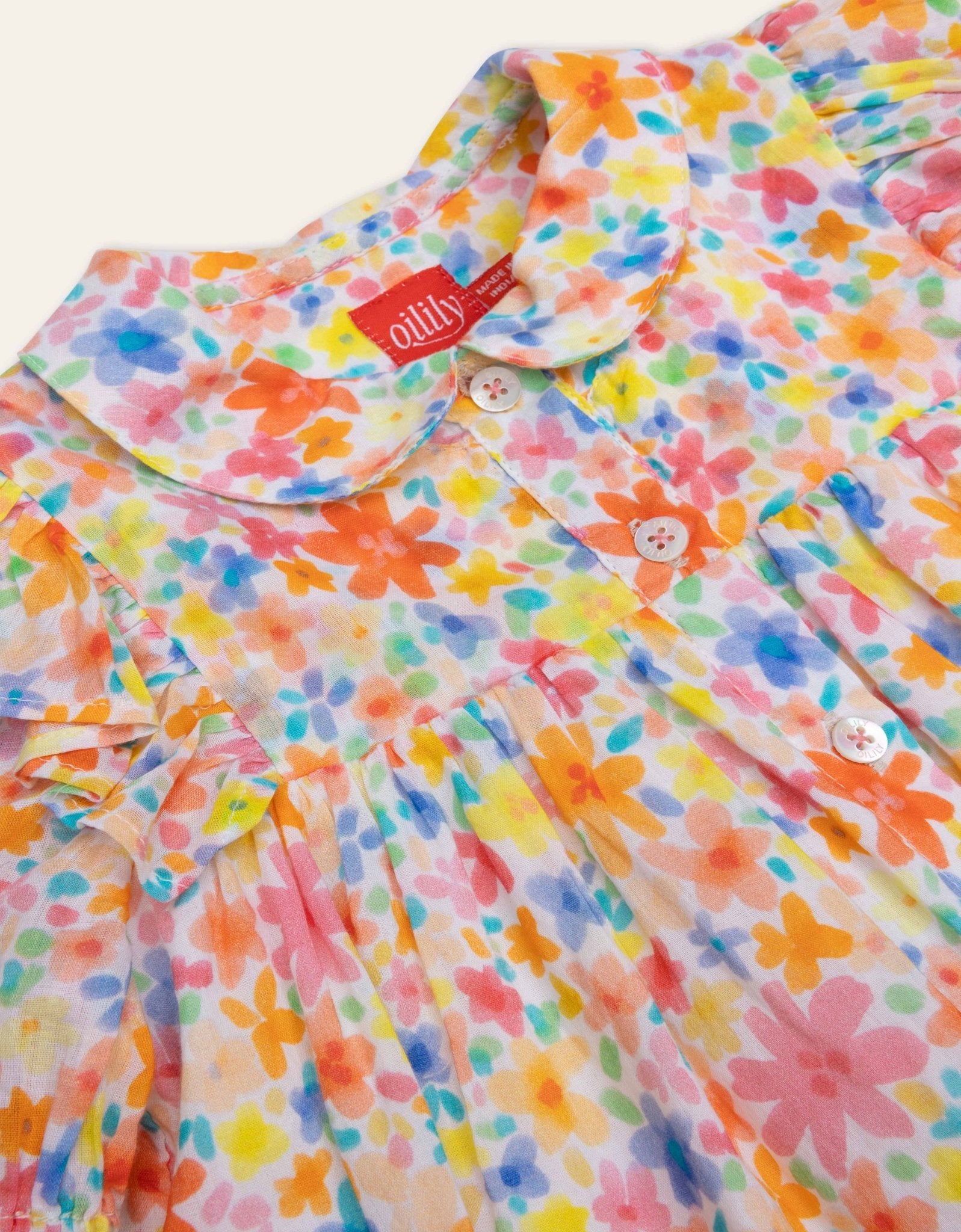 Delicia Todd Small Waterly Flower Print Girl DressOililyTAYLOR + MAX