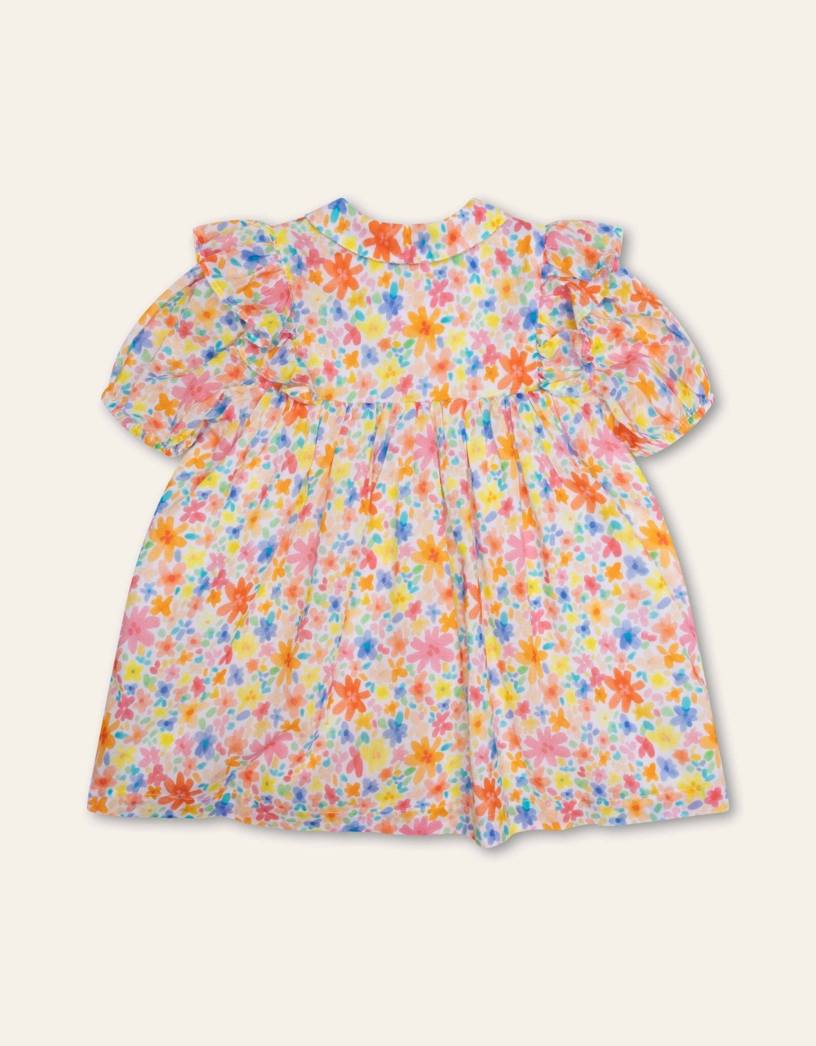 Delicia Todd Small Waterly Flower Print Girl DressOililyTAYLOR + MAX