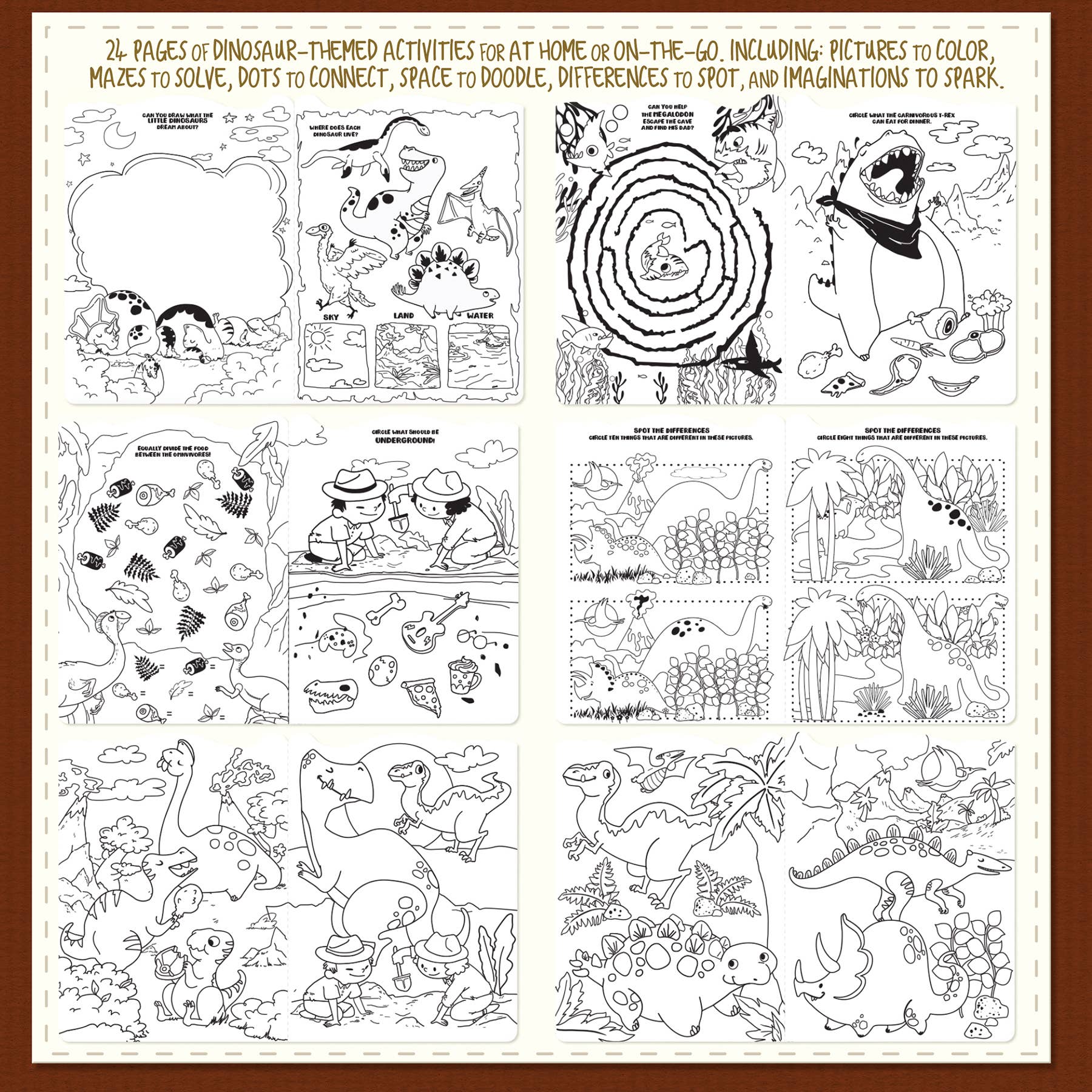 Dinosaur Activity & Coloring Gift Pack for Kids Coloring Books & Drawing ToysThe Piggy StoryTAYLOR + MAX