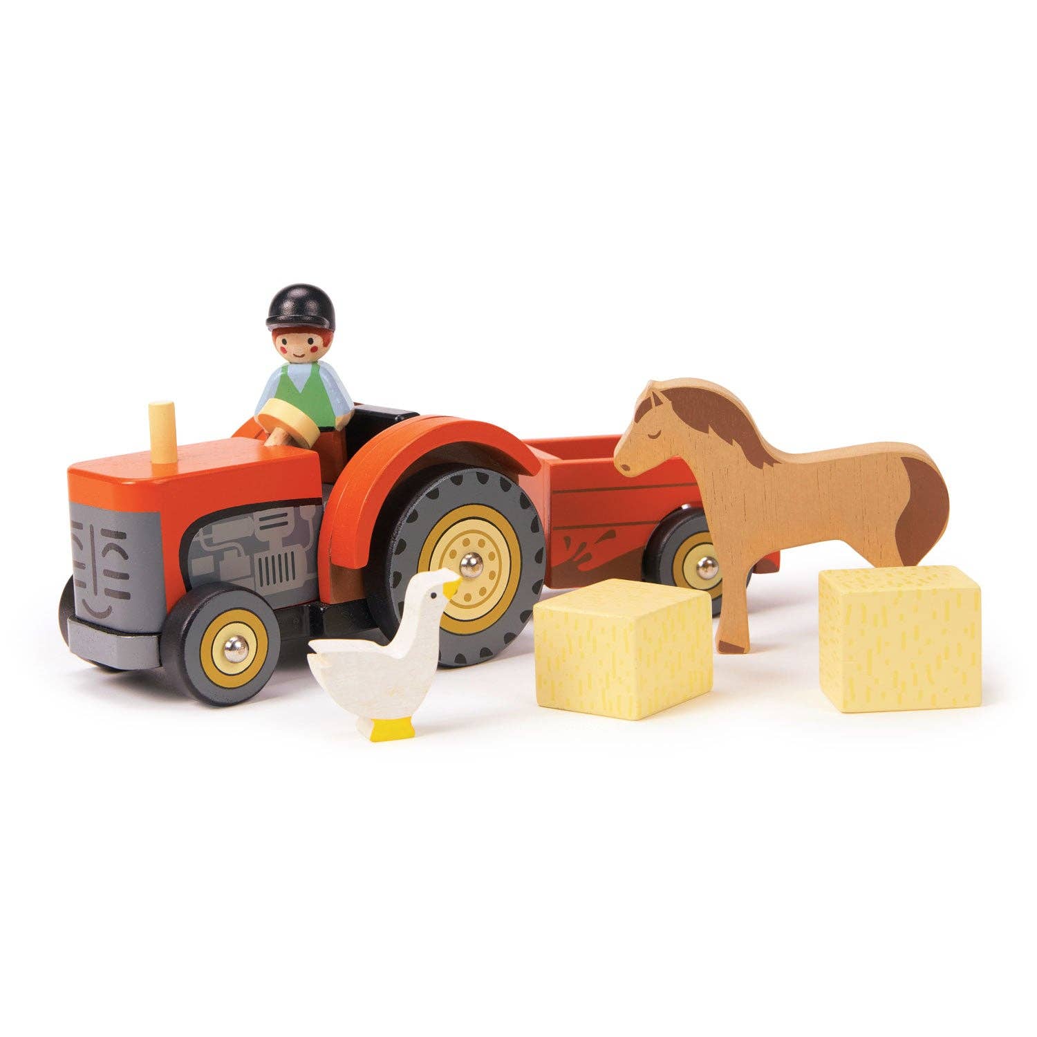 Farmyard Tractor wooden FarmTender Leaf ToysTAYLOR + MAX