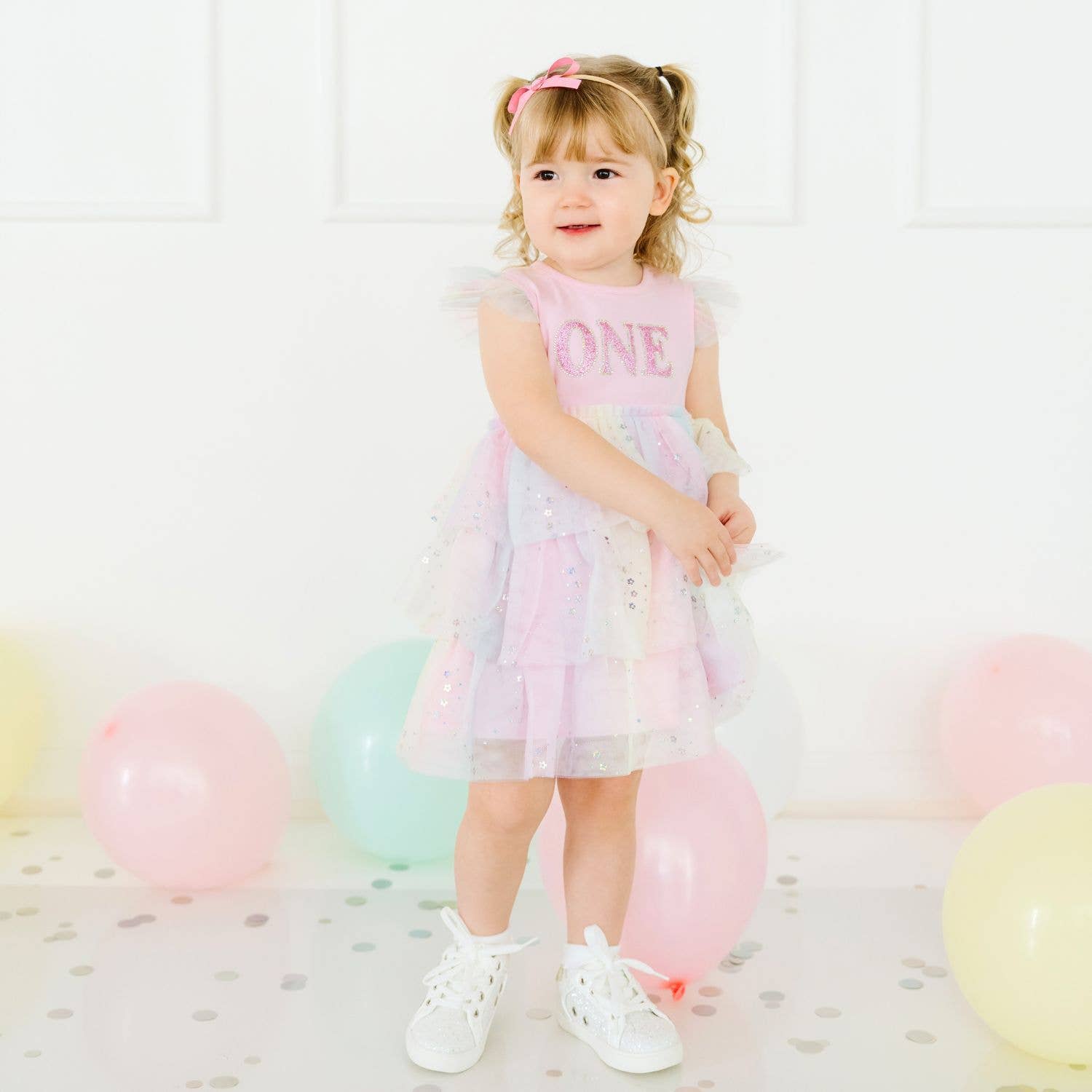 First Birthday Girl Fairy Dust Short Sleeve Tutu Dress : 12 - 18M Sweet WinkTAYLOR + MAX