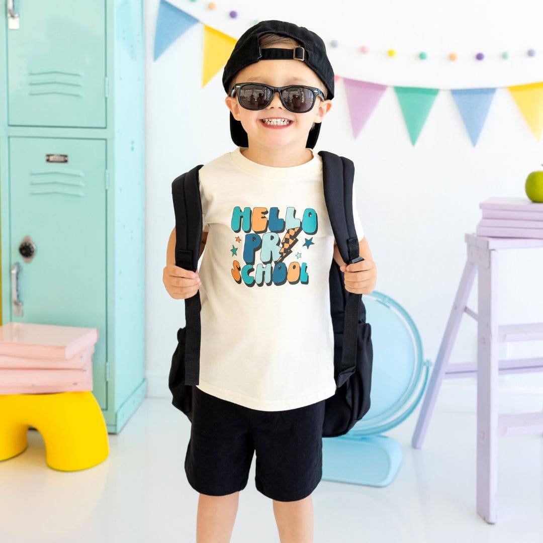 Hello Preschool Short Sleeve T-Shirt - Back to School Kids ClothingTAYLOR + MAXTAYLOR + MAX