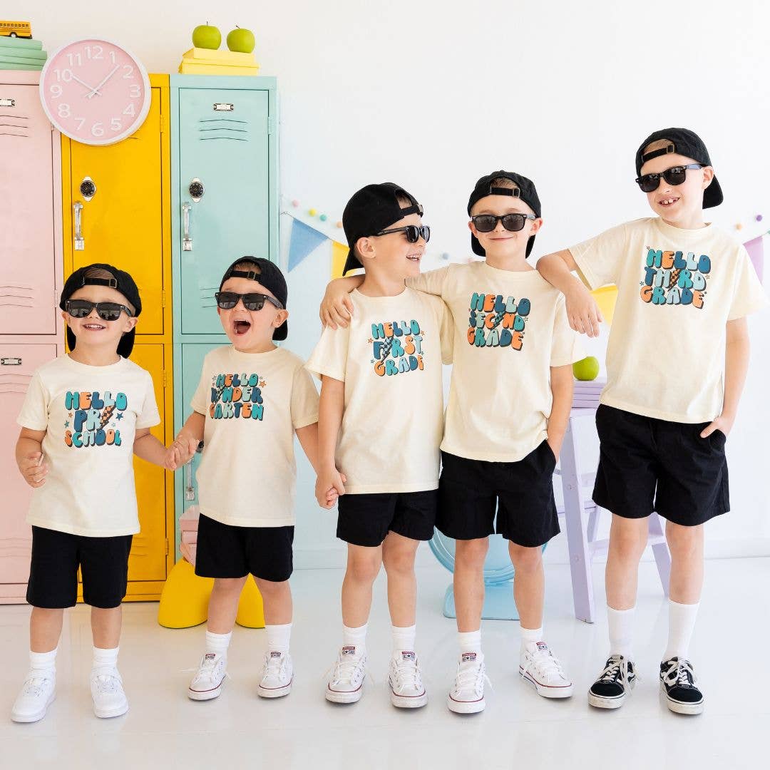 Hello Second Grade Short Sleeve T-Shirt - Back to School Kids ClothingTAYLOR + MAXTAYLOR + MAX