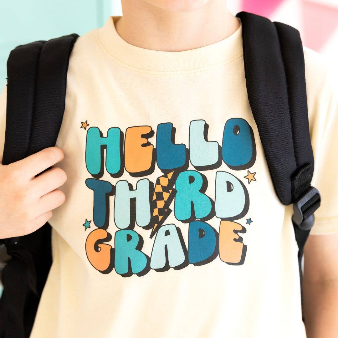 Hello Third Grade Short Sleeve T-Shirt - Back to School Kids ClothingTAYLOR + MAXTAYLOR + MAX