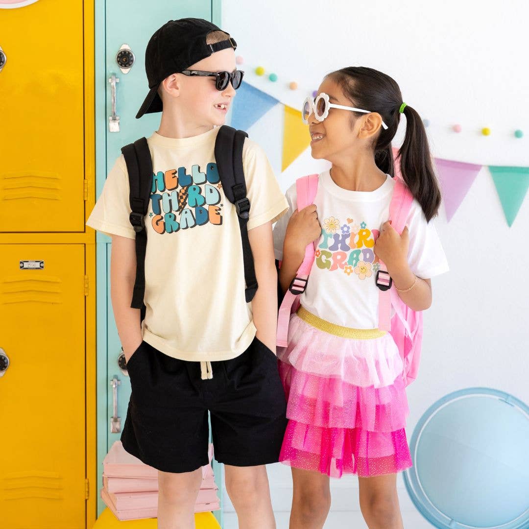 Hello Third Grade Short Sleeve T-Shirt - Back to School Kids ClothingTAYLOR + MAXTAYLOR + MAX