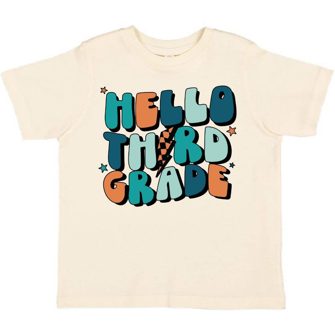 Hello Third Grade Short Sleeve T-Shirt - Back to School Kids ClothingTAYLOR + MAXTAYLOR + MAX