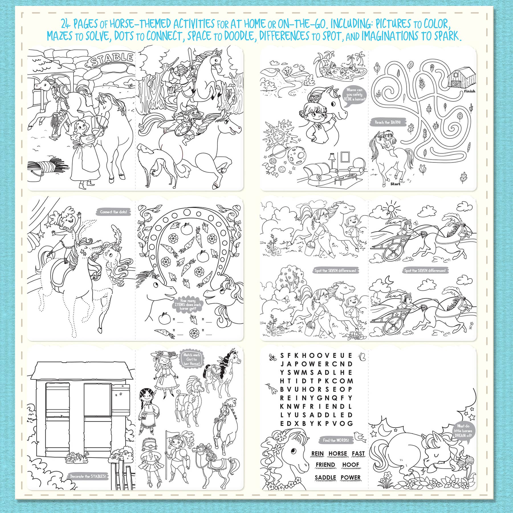 Horse Play Activity & Coloring Gift Pack for Kids Coloring Books & Drawing ToysThe Piggy StoryTAYLOR + MAX