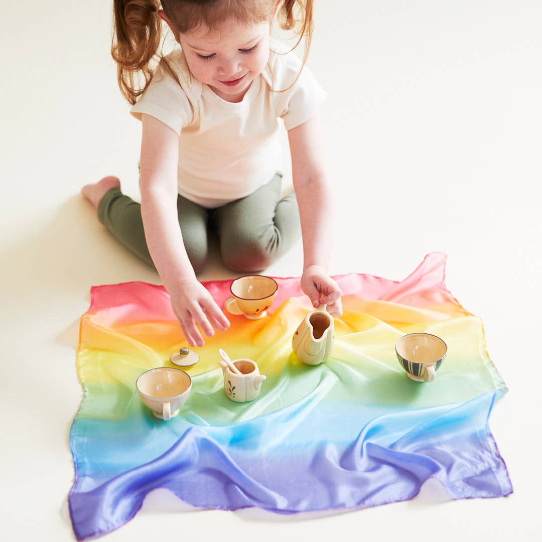 Mini Enchanted Playsilks - 100% Silk Natural, Waldorf Toys: Blossom Activity ToysSarah’s SilksTAYLOR + MAX