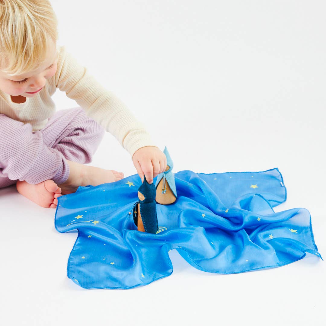 Mini Enchanted Playsilks - 100% Silk Natural, Waldorf Toys: Blossom Activity ToysSarah’s SilksTAYLOR + MAX