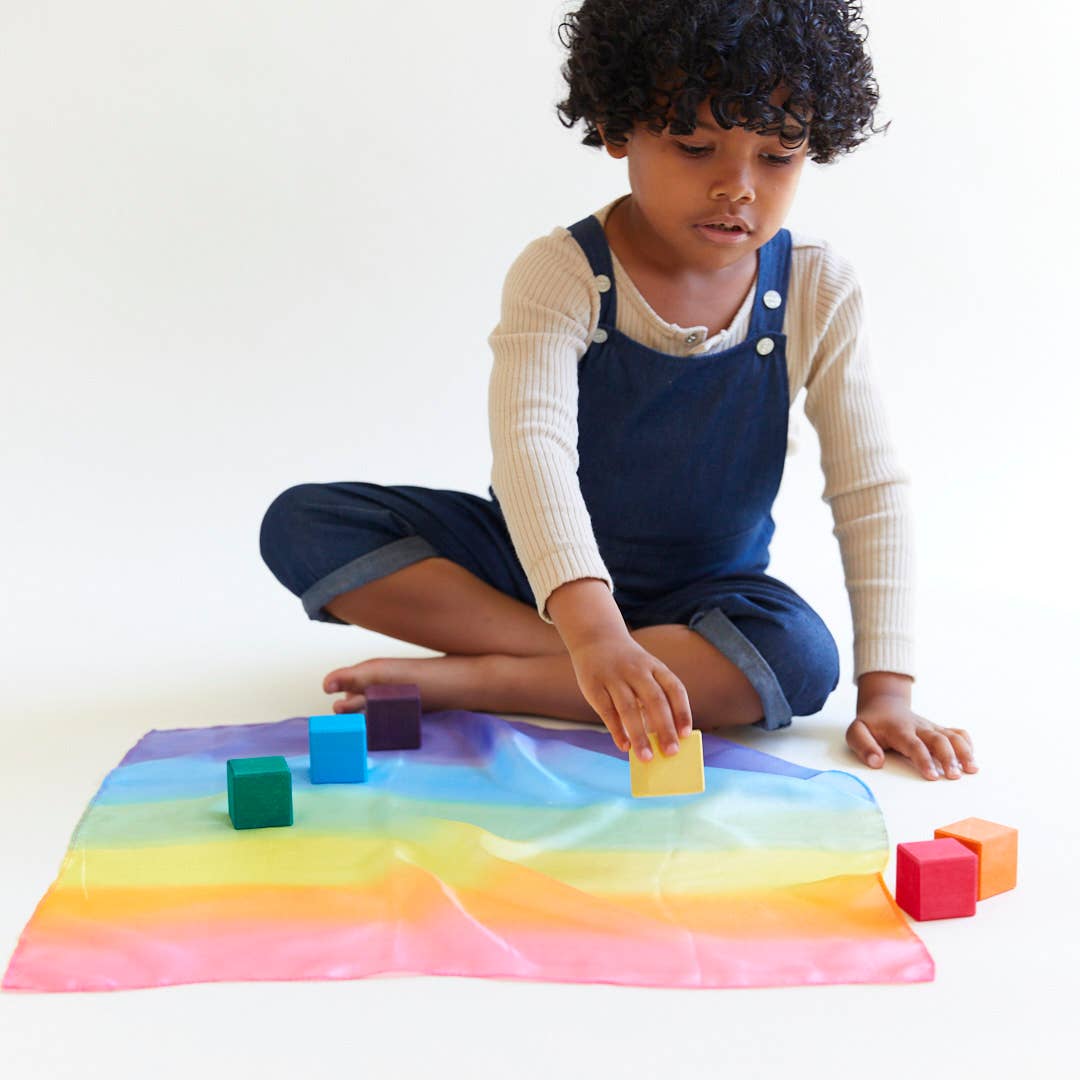 Mini Enchanted Playsilks - 100% Silk Natural, Waldorf Toys: Rainbow Activity ToysSarah’s SilksTAYLOR + MAX