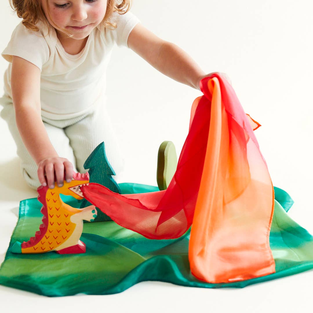 Mini Enchanted Playsilks - 100% Silk Natural, Waldorf Toys: Rainbow Activity ToysSarah’s SilksTAYLOR + MAX