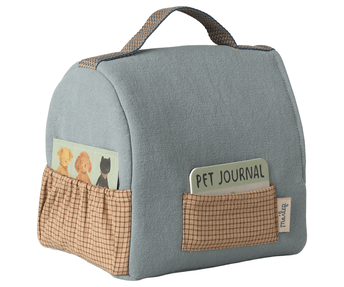 Pet Carrier | Dusty Blue PlushMailegTAYLOR + MAX