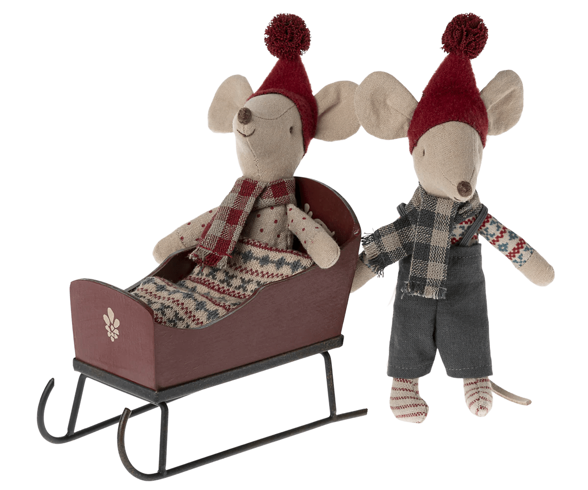 Sleigh, Mouse Red Doll AccessoriesMailegTAYLOR + MAX