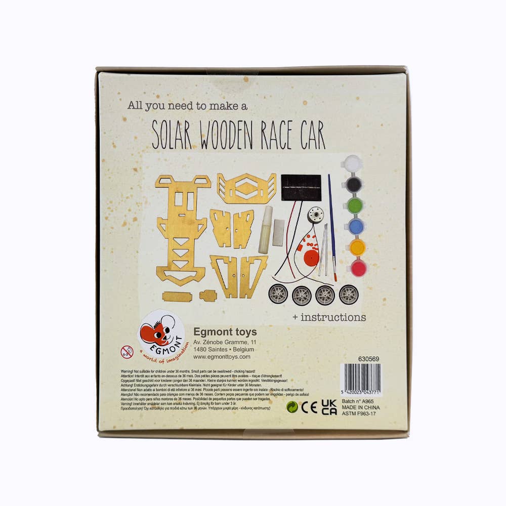 Solar Wooden Race Car Activity ToysEgmontTAYLOR + MAX