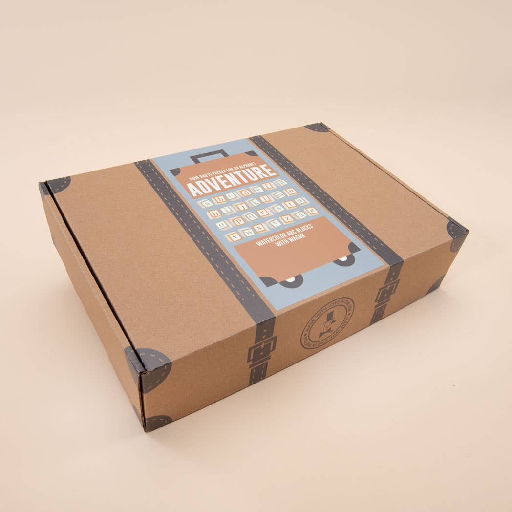 Uncle Goose Watercolor ABC Blocks with Wagon Wooden BlocksUncle GooseTAYLOR + MAX