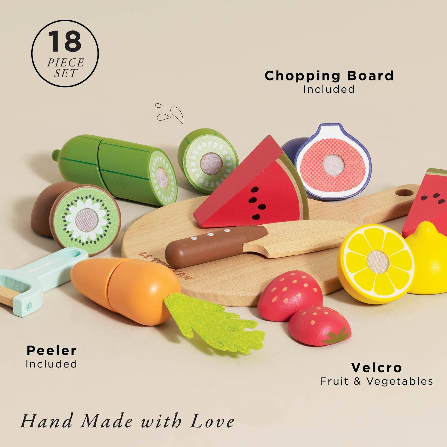 Wooden Chopping Board & Sliceable Play Food Activity ToysLe Toy Van, Inc.TAYLOR + MAX