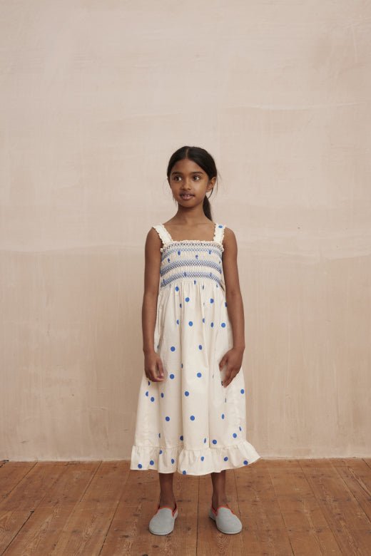 ZAZA Smocked Dress | Dots Blue DressHello SimoneTAYLOR + MAX