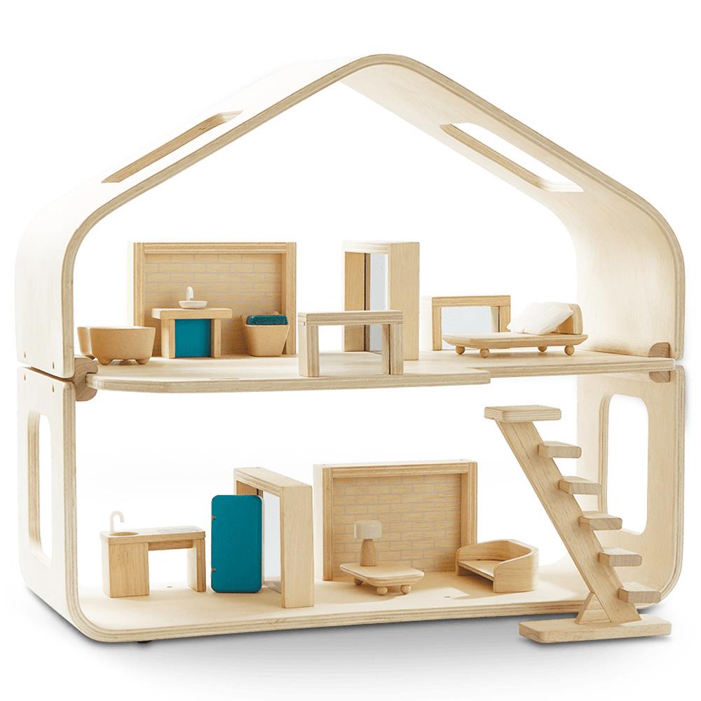 Contemporary Wooden DollHouse Wooden toysplantoysTAYLOR + MAX