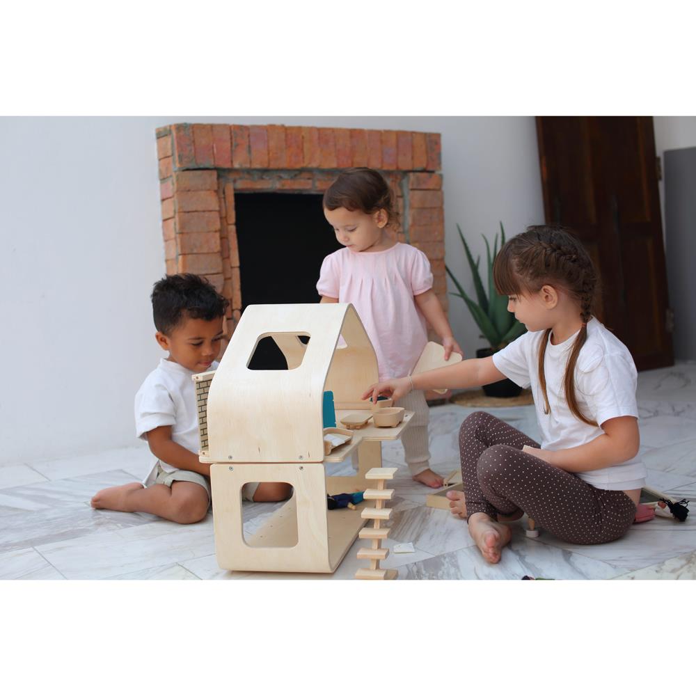Contemporary Wooden DollHouse Wooden toysplantoysTAYLOR + MAX