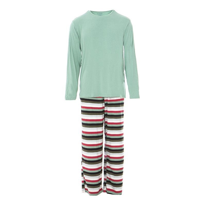 Kickee Pants Men's Print Pajamas | Christmas Multi - Stripe Kickee PantsTAYLOR + MAX