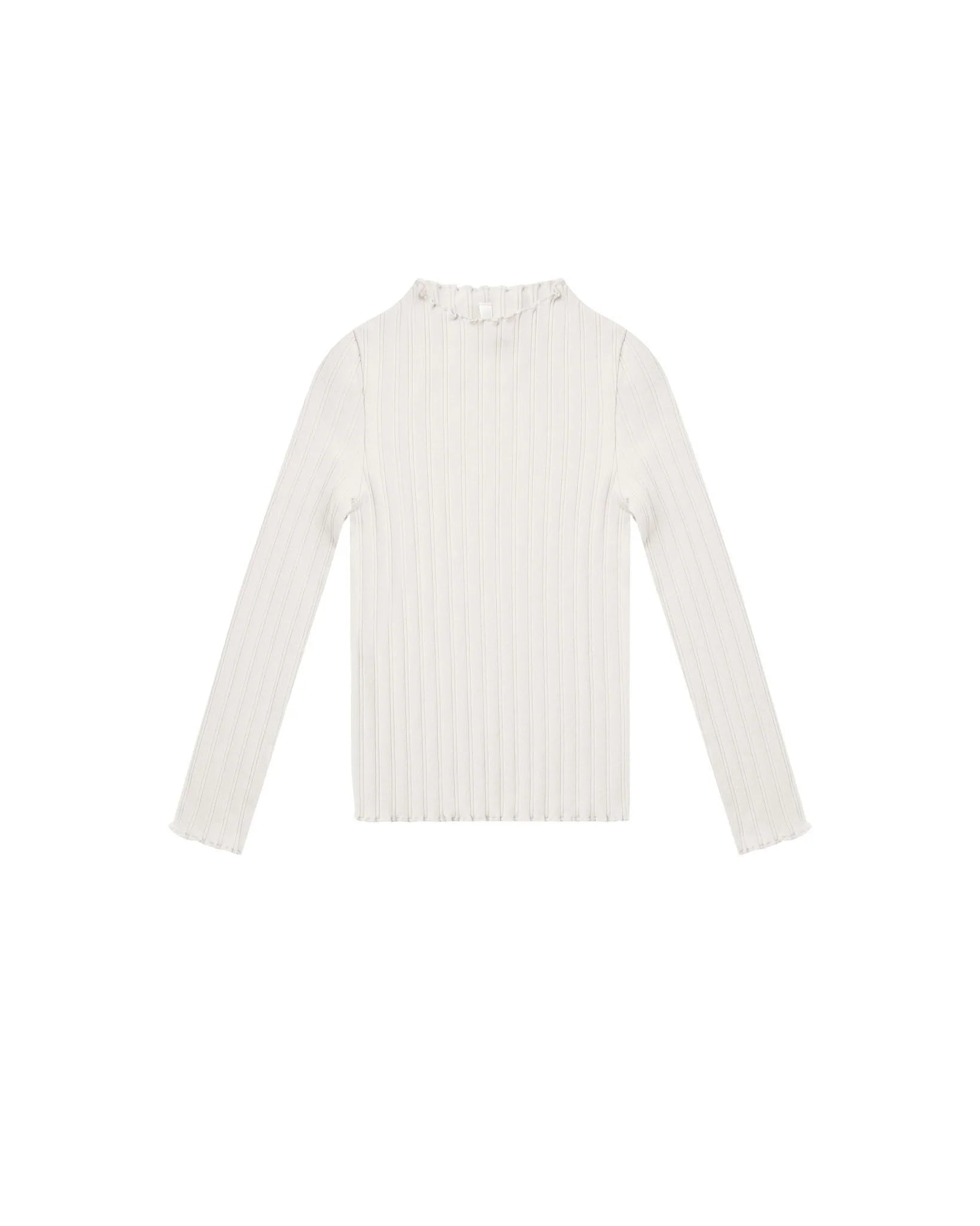 Long Sleeve Ribbed Tee | Ivory - TAYLOR + MAXRylee + Cru
