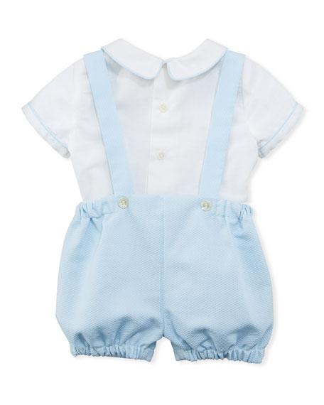 Luli & Me Contrast - Piping Shirt w/Suspender Shorts Set Short SetLuli and MeTAYLOR + MAX