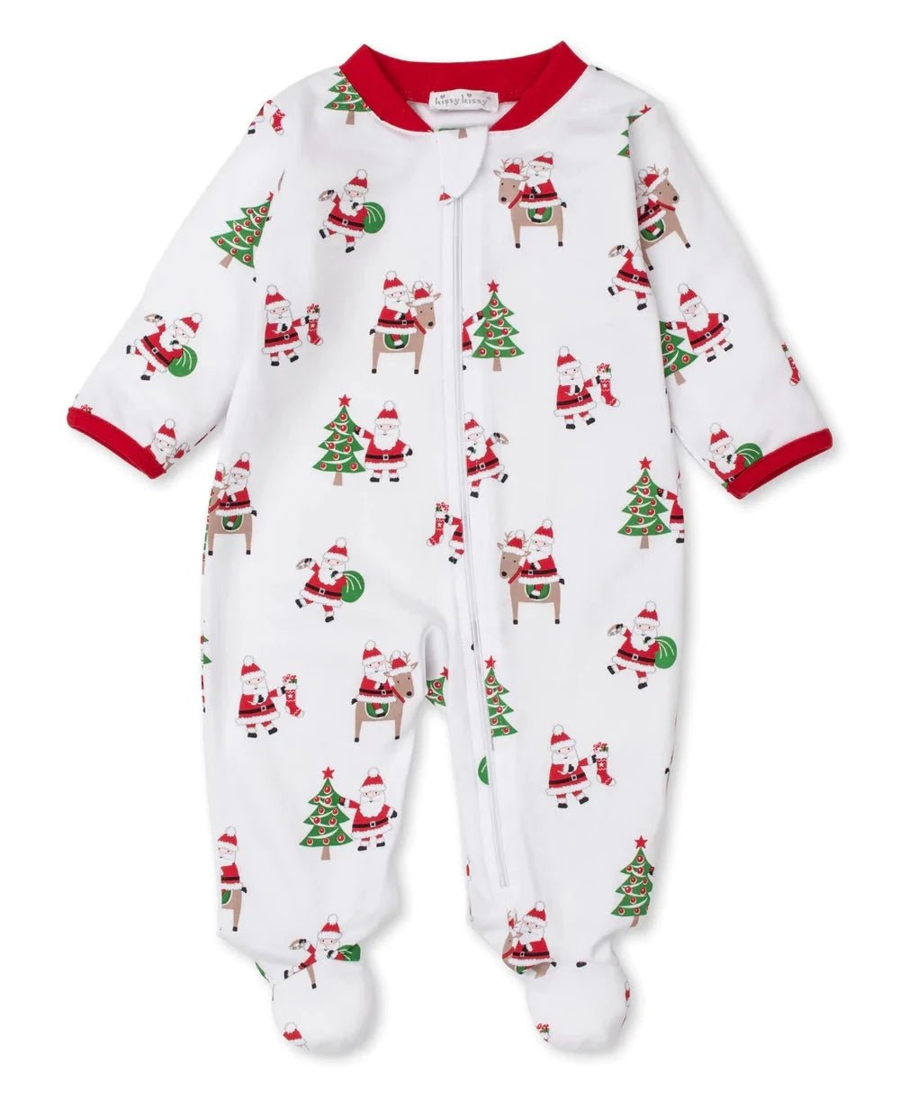 Merry Santas Zip Footie Baby & Toddler SleepwearKissy KissyTAYLOR + MAX