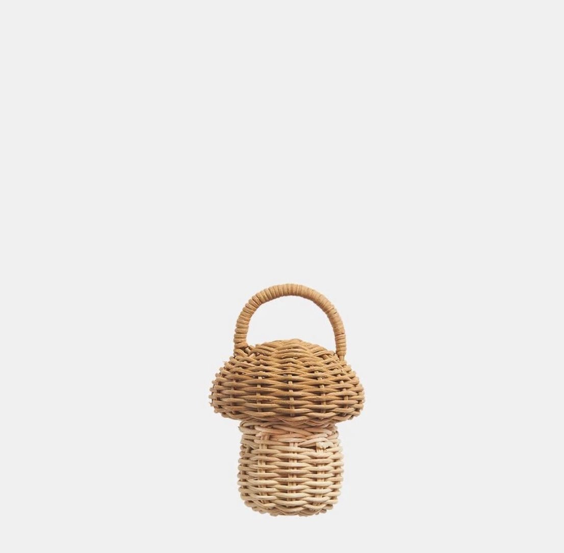 Mushroom Rattan Rattle Baby RattleOlli EllaTAYLOR + MAX