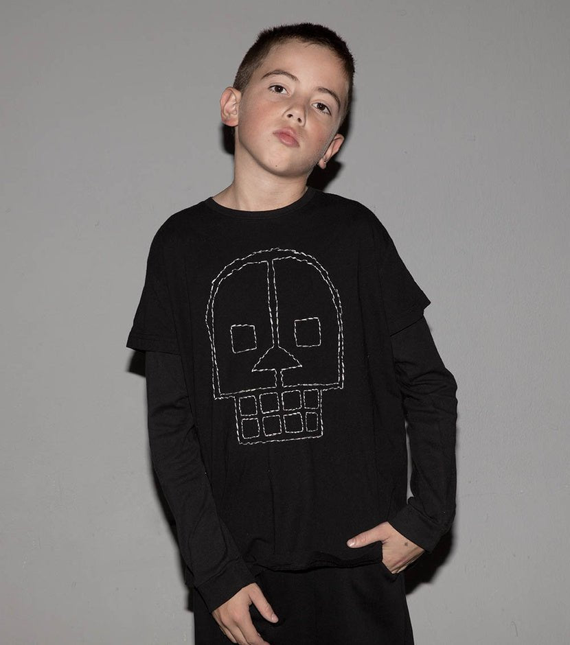 NUNUNU Embroidered Skull T-Shirt | Shirt TopNUNUNUTAYLOR + MAX