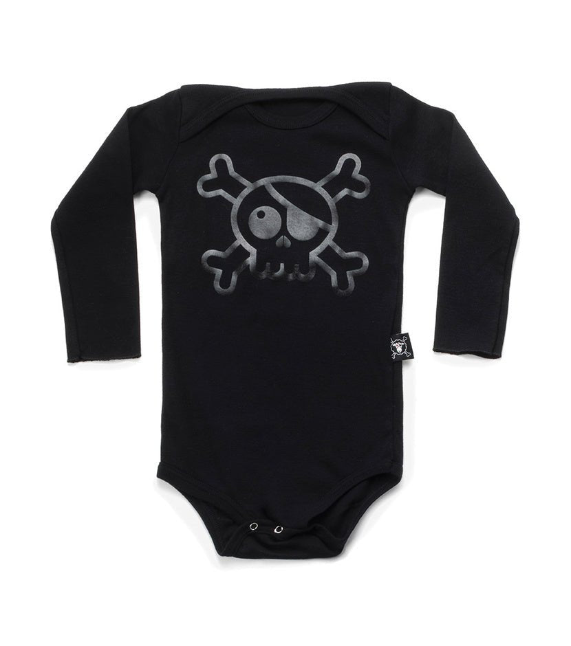 NUNUNU Skull Onesie | Black onesieNUNUNUTAYLOR + MAX