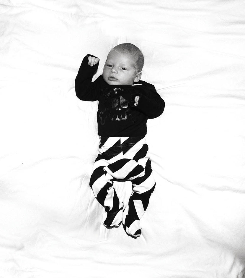 NUNUNU Skull Onesie | Black onesieNUNUNUTAYLOR + MAX