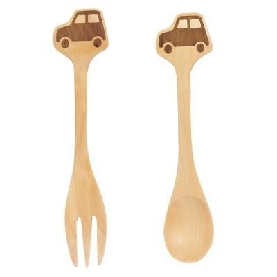 Organic Wooden Spoon and Fork Set FeedingTAYLOR + MAXTAYLOR + MAX