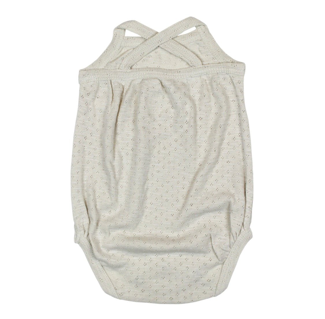Pointelle Crossback Bodysuit l Sand BodysuitLoved BabyTAYLOR + MAX
