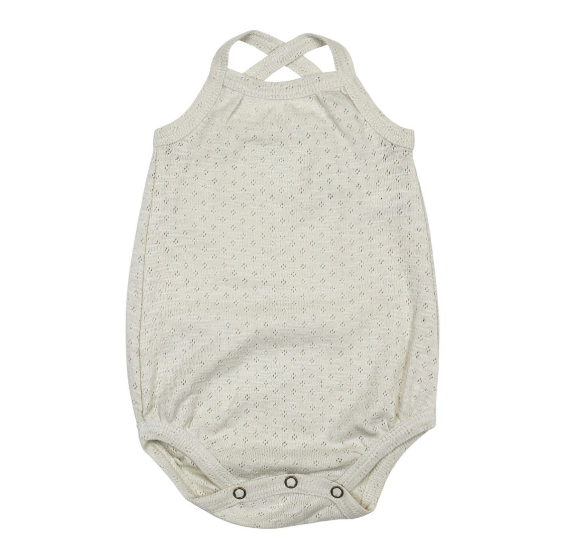 Pointelle Crossback Bodysuit l Sand BodysuitLoved BabyTAYLOR + MAX