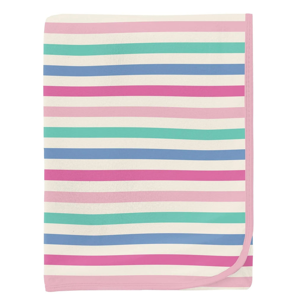 Print Swaddling Blanket | Skip To My Lou Stripe - TAYLOR + MAXKickee Pants