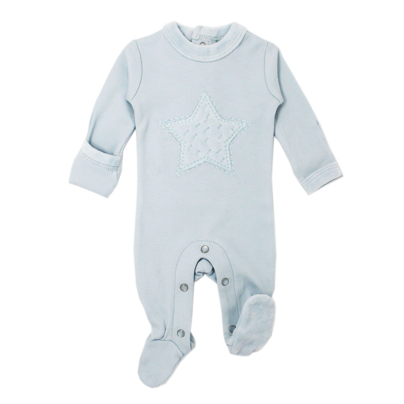 Velveteen Baby Footie Set | Blue FootieLoved BabyTAYLOR + MAX