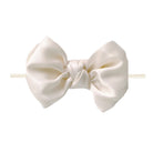 Baby Bling® Satin FAB® Skinny nylon headband with satin bow: Ivory - TAYLOR + MAXBaby Bling Bows