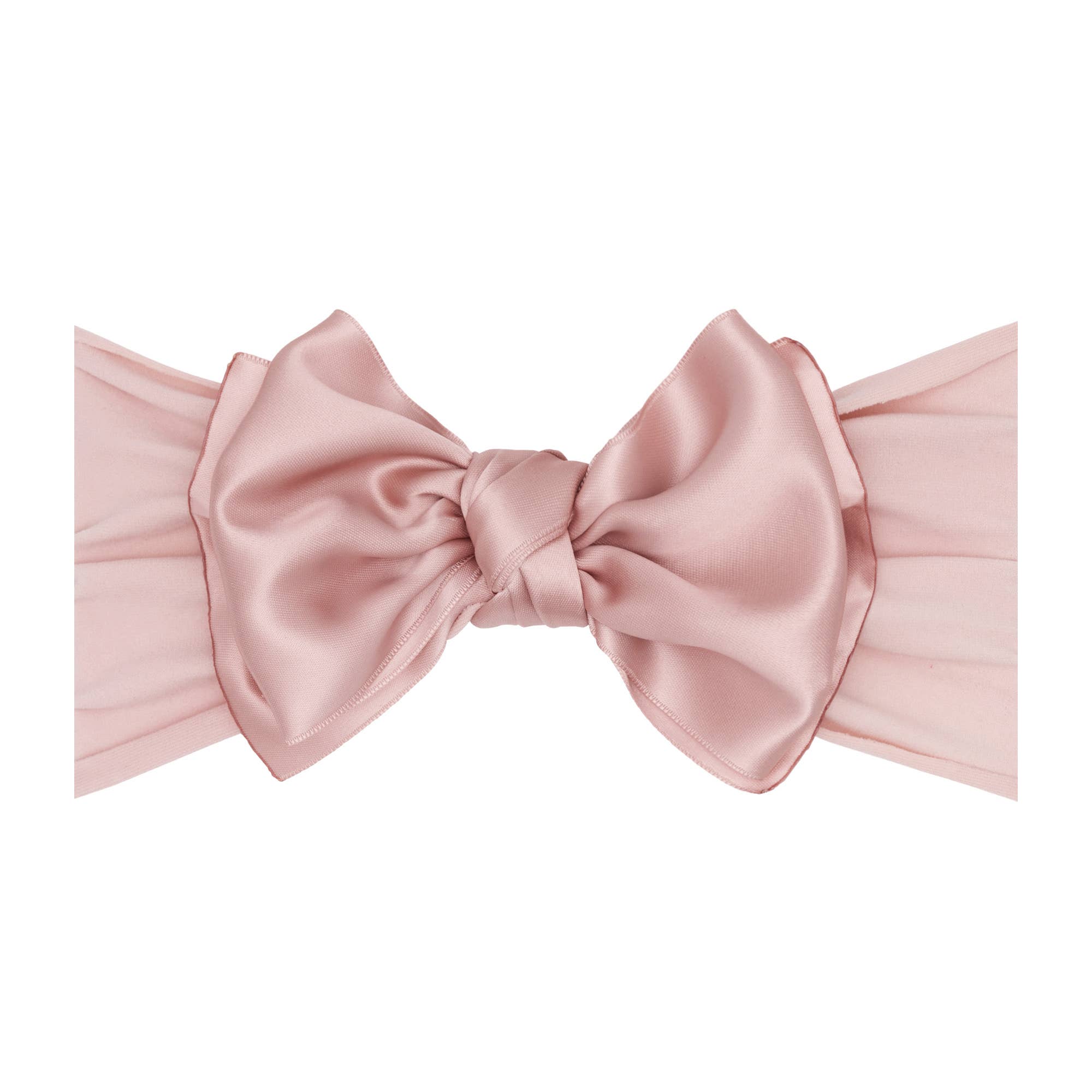 Baby Bling® Satin FAB® soft nylon headband with satin bow: Antique pink - TAYLOR + MAXBaby Bling Bows