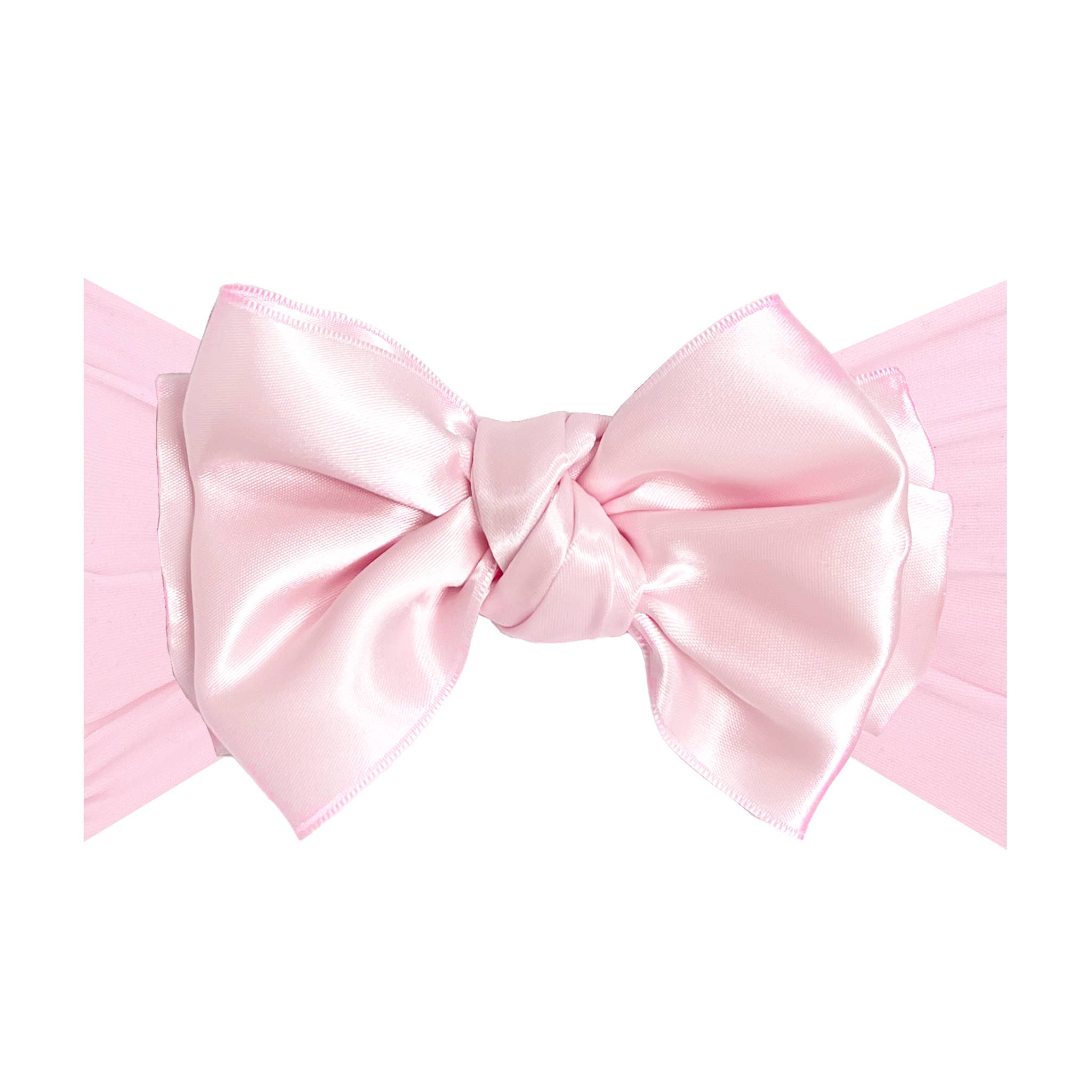 Baby Bling® Satin FAB® soft nylon headband with satin bow: Ruby red - TAYLOR + MAXBaby Bling Bows