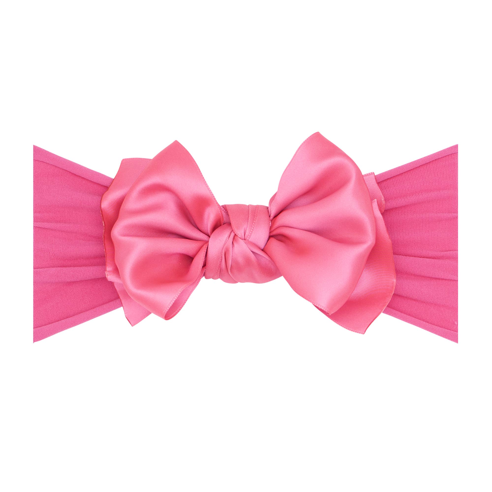 Baby Bling® Satin FAB® soft nylon headband with satin bow: Ruby red - TAYLOR + MAXBaby Bling Bows